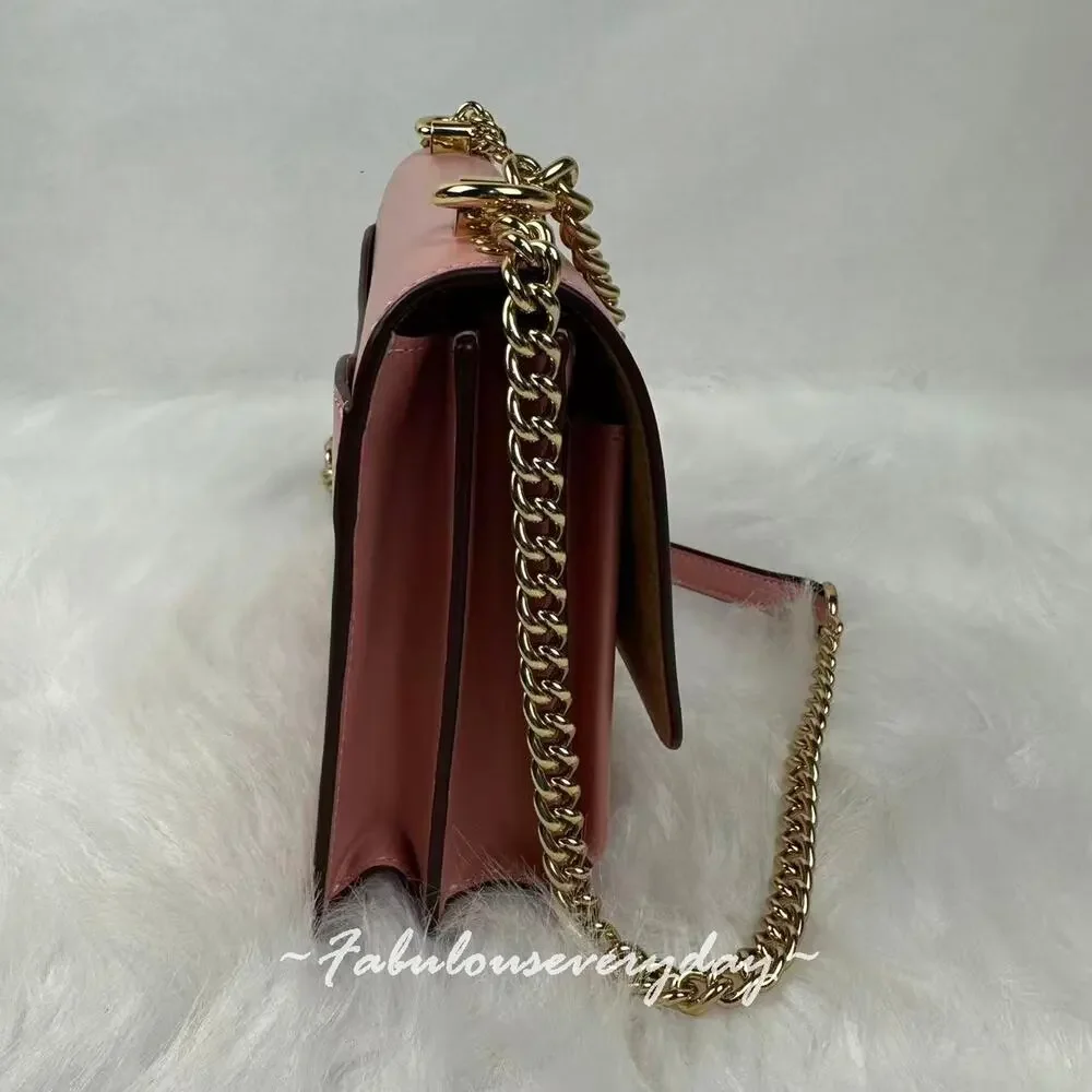 Coach Klare Crossbody Bag In Calf Leather/Gold/Pink Petal CBI97 NWT